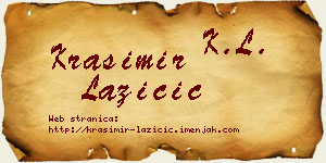 Krasimir Lazičić vizit kartica